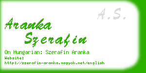 aranka szerafin business card